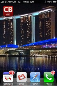 New iPhone Wallpaper with Night View of Marina Bay Sands Singapore