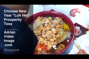 Chinese New Year "Loh Hei" or Prosperity Toss
