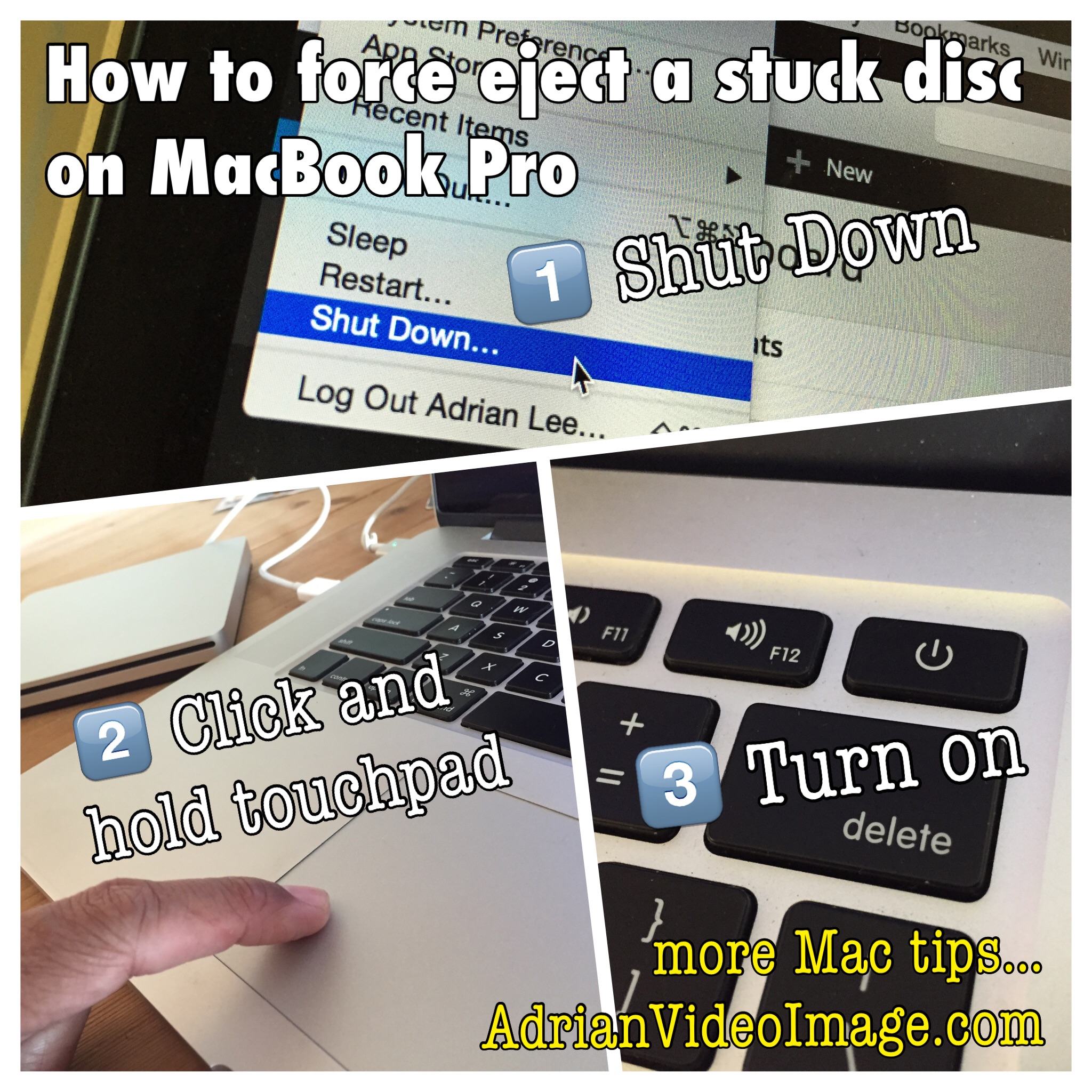 using a windows format keyboard on mac eject disk