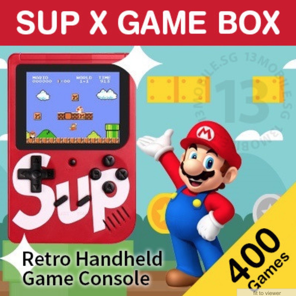 Sup X Game Box Retro Handheld Game Console Emulator BuiltIn 400 Old