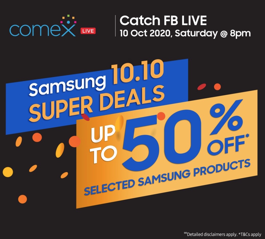 COMEX Samsung 10-10 SUPER DEALS up to 50 percent OFF - Adrian Video Image